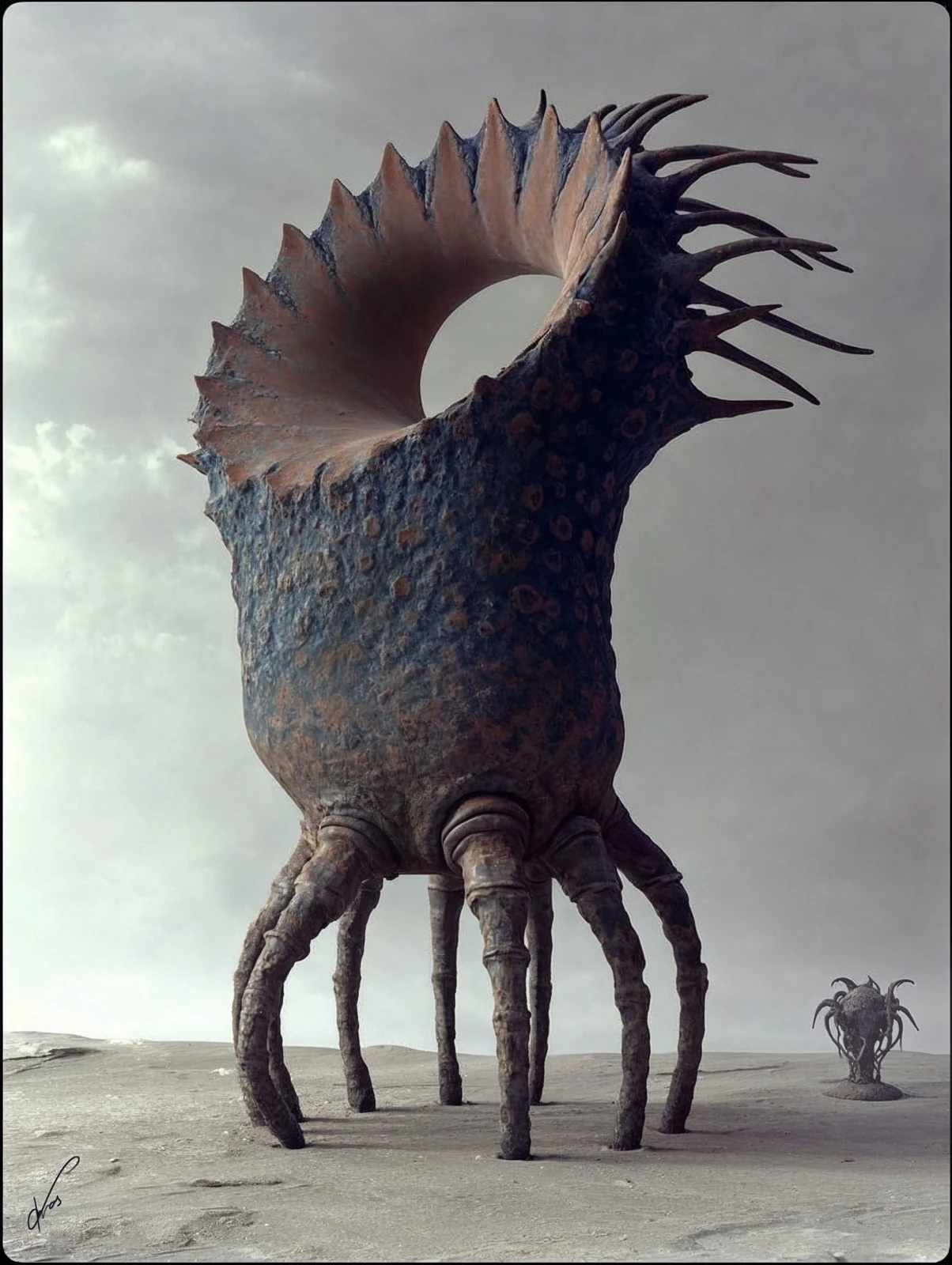 Hollow Drifter standing on the plains